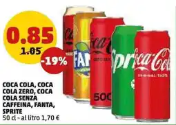 PENNY Coca cola, coca cola zero, coca cola senza caffeina, fanta, sprite offerta
