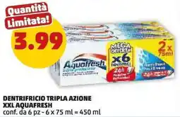 Dentrifricio tripla azione xxl aquafresh