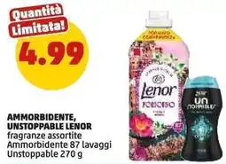 PENNY Ammorbidente, unstoppable lenor fragranze assortite ammorbidente 87 lavaggi unstoppable offerta
