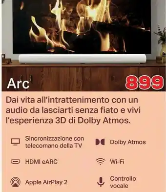 Euronics Sonos arc bianco offerta