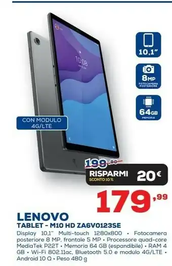 Euronics Tablet - m10 hd za6vo123se offerta