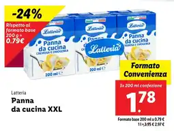 Lidl Latteria Panna da cucina XXL offerta