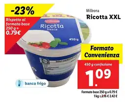 Lidl Milbona Ricotta XXL offerta