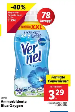 Lidl Vernel Ammorbidente Blue Oxygen offerta