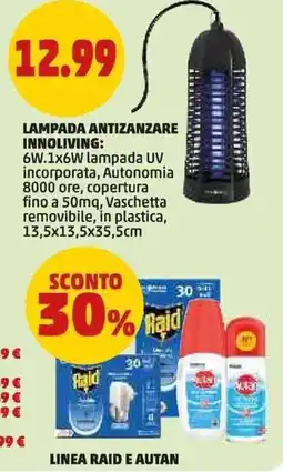 PENNY Lampada antizanzare innoliving: 6w.1x6w lampada uv incorporata, autonomia 8000 ore, copertura fino a offerta