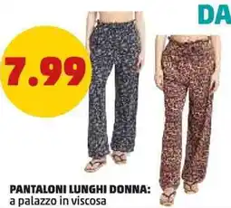 PENNY Pantaloni lunghi donna: a palazzo in viscosa offerta