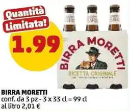 PENNY Birra moretti conf. da 3 pz offerta