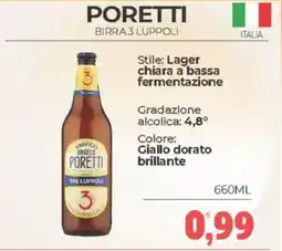 Eté Poretti birra 3 luppoli offerta