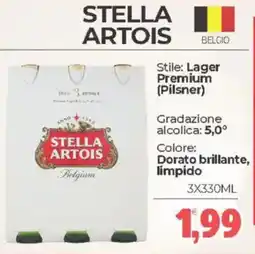 Eté STELLA ARTOIS Stile: Lager Premium (Pilsner) offerta