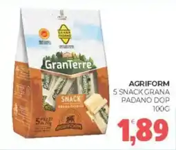 Eté Agriform 5 snack grana padano dop offerta