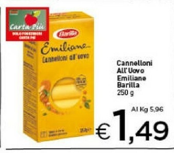 Crai Emiliane cannelloni all'uovo 250 g(ml) offerta