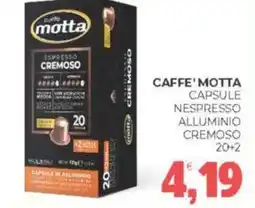 Eté Caffe'motta capsule nespresso alluminio cremoso offerta
