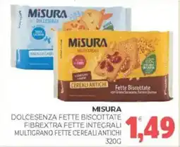 Eté Misura dolcesenza fette biscottate fibrextra fette integrali multigrano fette cereali antichi offerta