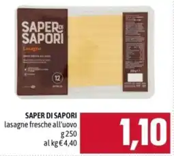 Famila SAPER DI SAPORI lasagne fresche all'uovo offerta