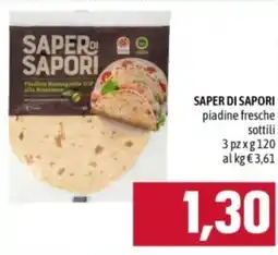 Famila SAPER DI SAPORI piadine fresche sottili offerta