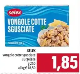 Famila SELEX vongole cotte sgusciate surgelate offerta