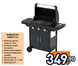 Unieuro CAMPINGAZ Barbecue gas compact 3 LS offerta