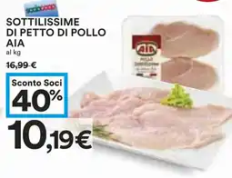 Coop Sottilissime di petto di pollo AIA offerta