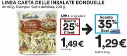 Coop Linea carta delle insalate BONDUELLE offerta