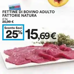 Coop Fettine di bovino adulto fattorie natura offerta
