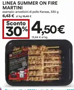 Coop Linea summer on fire MARTINI offerta