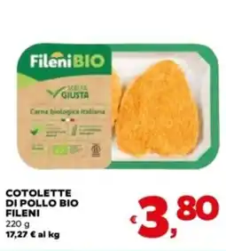Coop Unione Amiatina Cotolette di pollo bio FILENI offerta