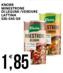 Vantaggio Cash&Carry Knorr minestrone di legumi/verdure lattina offerta