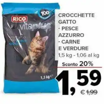 Todis Rico Crocchette Gatto 1,5 kg offerta