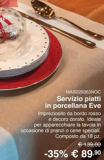 Kasanova Set piatti eve in new bone china, 18 pezzi offerta