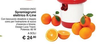 Spremiagrumi elettrico k-line da 60 w design luca trazzi