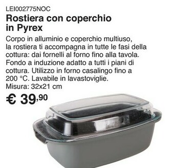 Kasanova Rostiera grandi cotture con coperchio, 32x21 cm offerta
