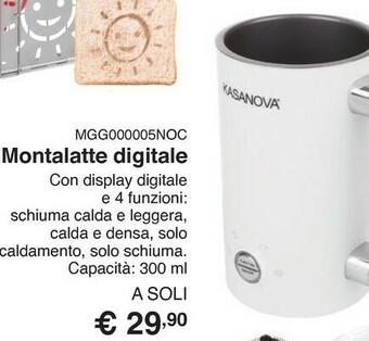 Montalatte con display digitale multifunzione