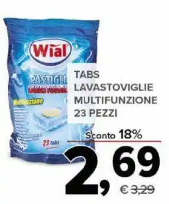 Todis Wial Tabs Lavastoviglie Multifunzione 23 Pezzi offerta