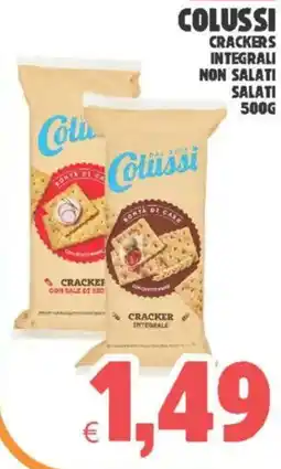 Eté Colussi crackers integrali non salati salati offerta