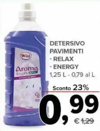 Todis Wial Detersivo Pavimenti Relax, Energy 1,25 L offerta