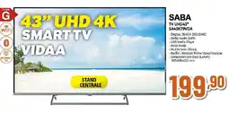 Ipercoop SABA TV UHD43" SA43K79VDA offerta