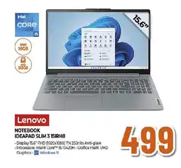 Ipercoop Lenovo NOTEBOOK IDEAPAD SLIM 3 15IRH8 offerta