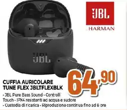 Ipercoop CUFFIA AURICOLARE TUNE FLEX JBLTFLEXBLK offerta