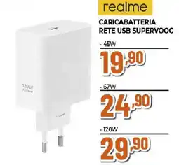 Ipercoop Realme caricabatteria rete usb supervooc offerta