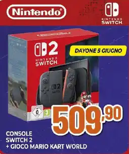 Ipercoop Console switch 2 + gioco mario kart world offerta