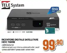 Ipercoop RICEVITORE DIGITALE SATELLITARE HEVC TS9018 offerta