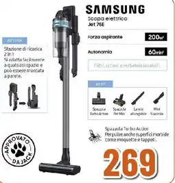Ipercoop SAMSUNG Scopa elettrica Jet 75E offerta