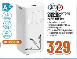Ipercoop argo CONDIZIONATORE PORTATILE ISIDE ART WF offerta
