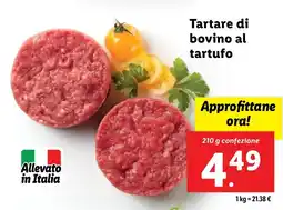 Lidl Tartare di bovino al tartufo offerta