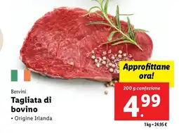 Lidl Bervini Tagliata di bovino offerta