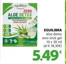 Famila EQUILIBRA aloe detox zero stick gel offerta