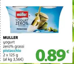 Famila MULLER yogurt zero% grassi pistacchio offerta