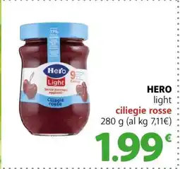 Famila HERO light ciliegie rosse offerta
