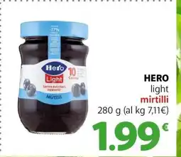 Famila HERO light mirtilli offerta