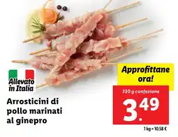 Lidl Arrosticini di pollo marinati al ginepro offerta